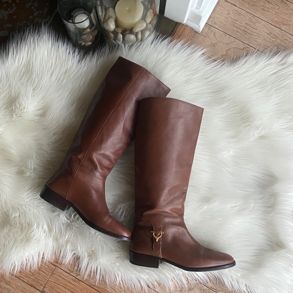 Etienne Aigner Versatile Leather Riding Boots